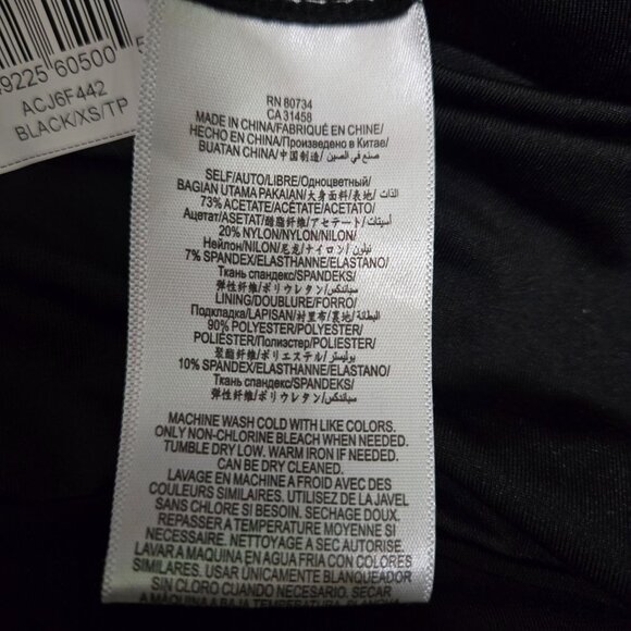 BCBGMAXAZRIA Black Draped Mini Dress Size XS Party Cocktail Club 2000s Y2K - Picture 12 of 13